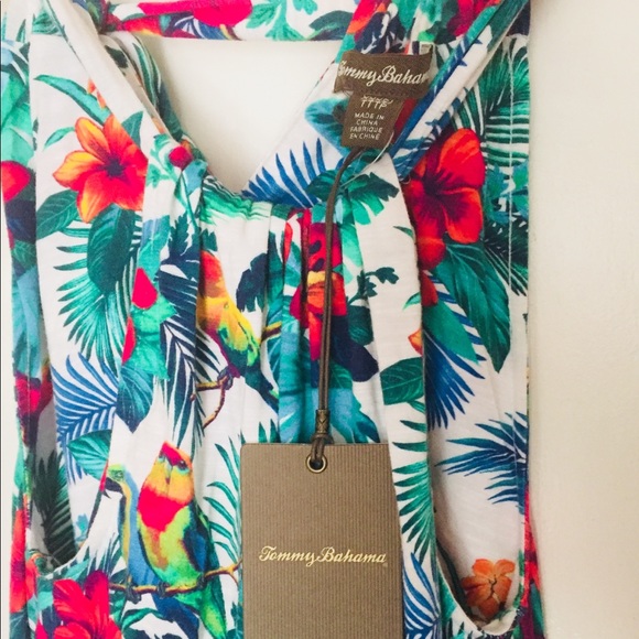 Tommy Bahama Tropical Resort Parrot Floral Dress - Picture 3 of 5